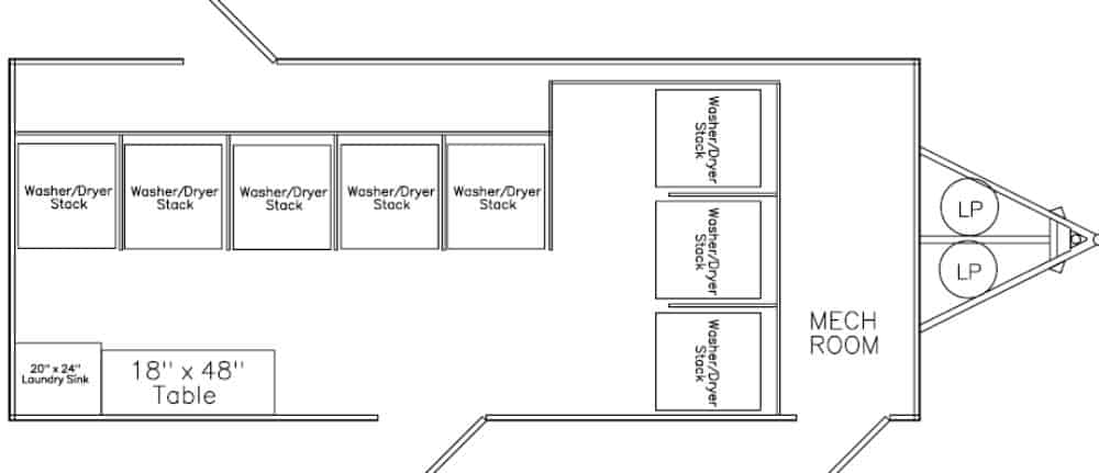 8 Unit Laundry Trailer
