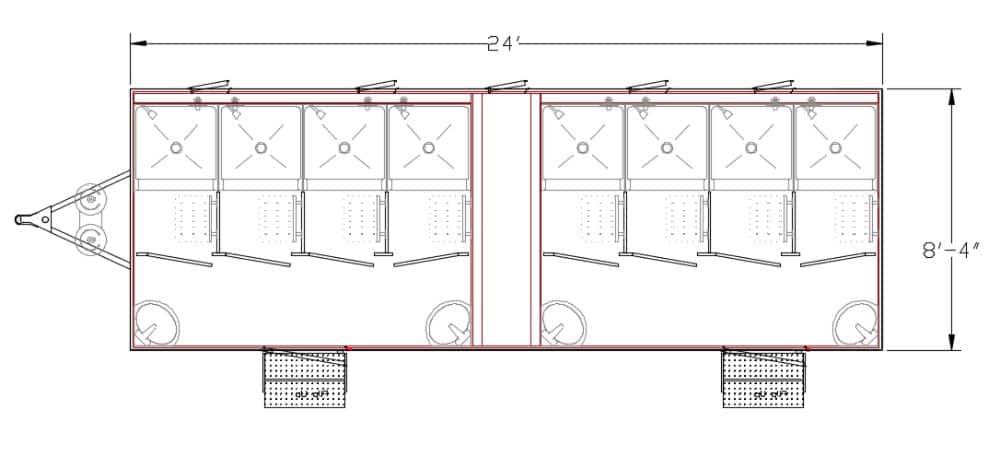 8 Station Shower Trailer