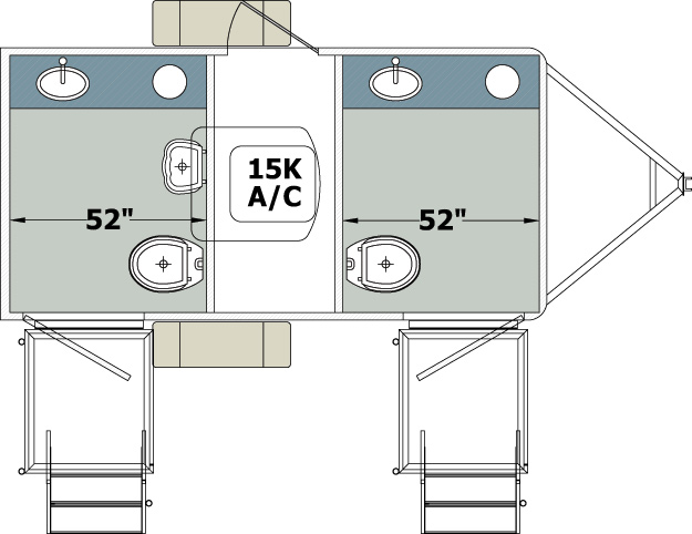 2019 2 Station FR Century II Restroom Trailer