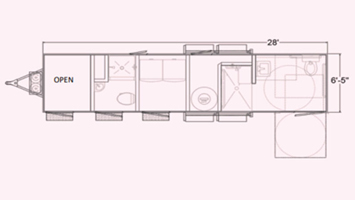 2022 28ft ADA Combination Restroom / Shower / Laundry / Storage Trailer