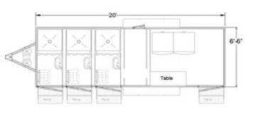 20ft Shower and Laundry Trailer