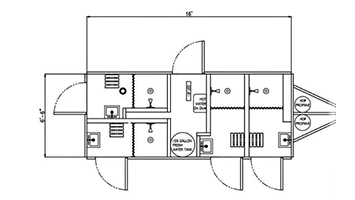 2020 4 Station Shower Trailer